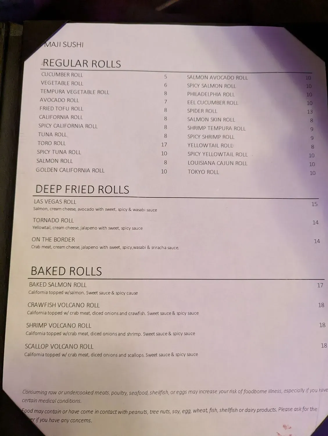 Menu 1