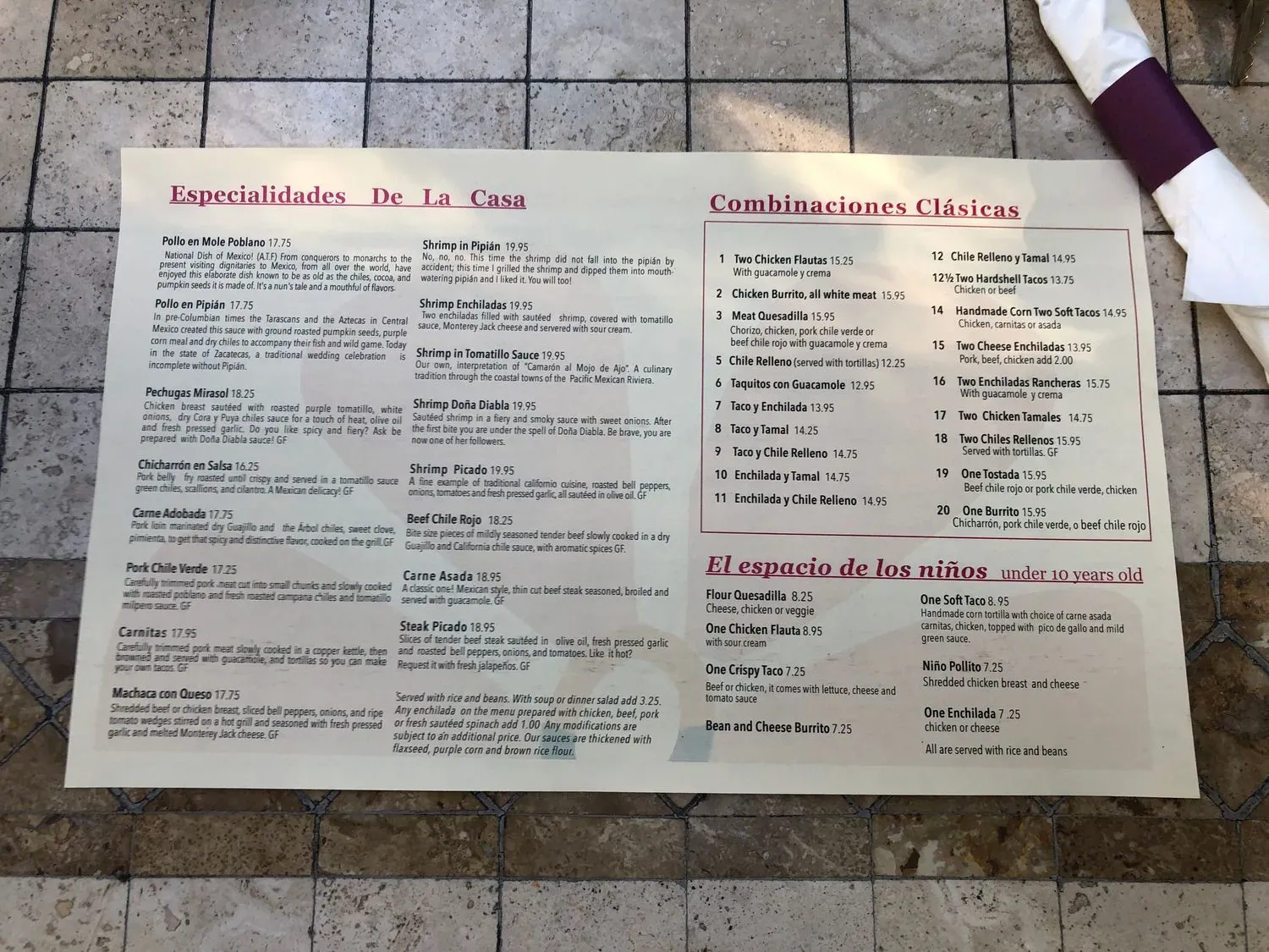 Menu 1