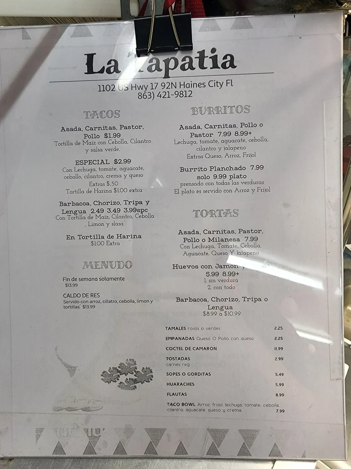 Menu 1