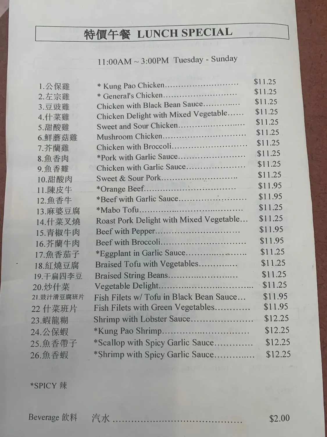 Menu 1