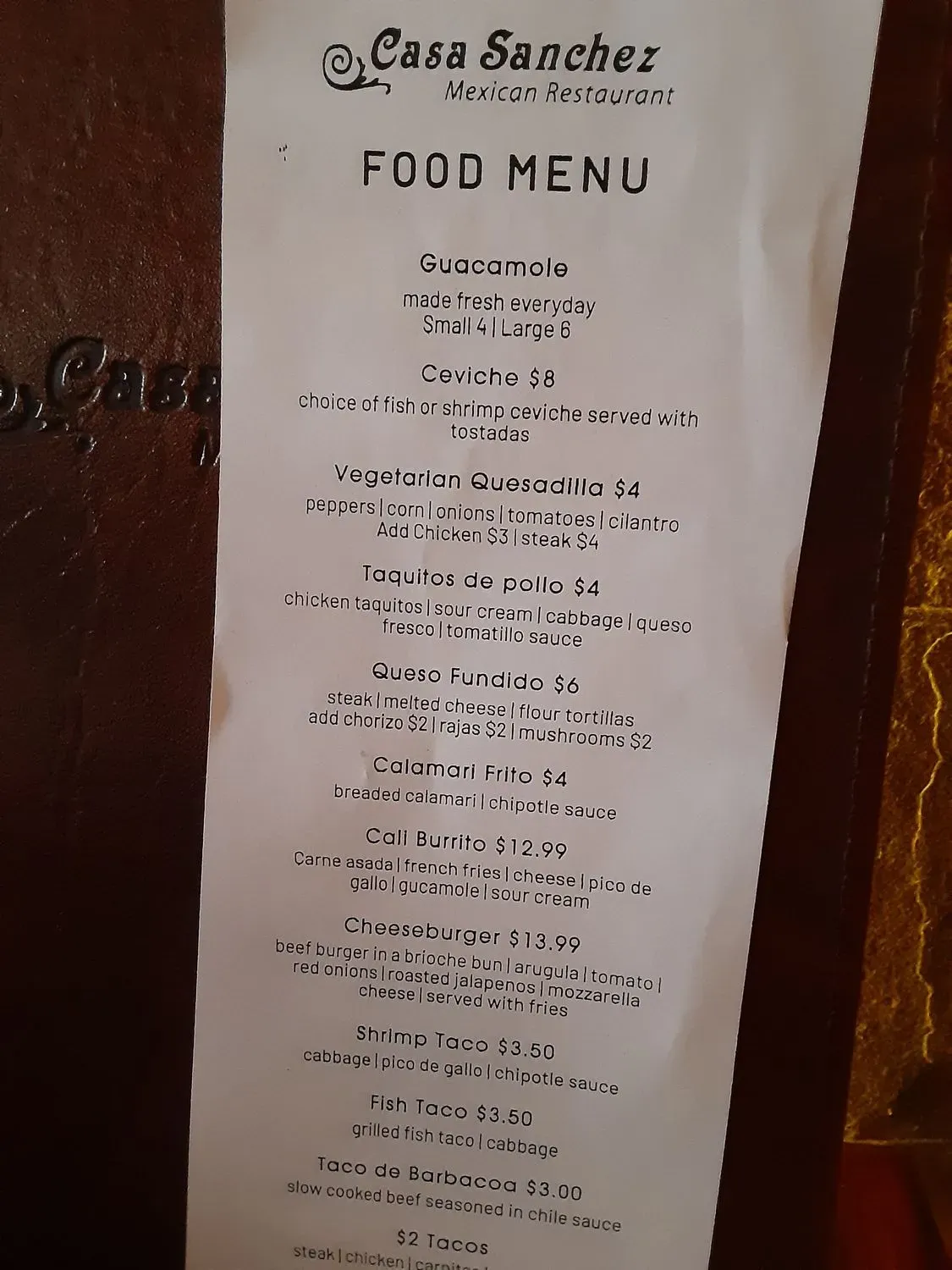 Menu 5