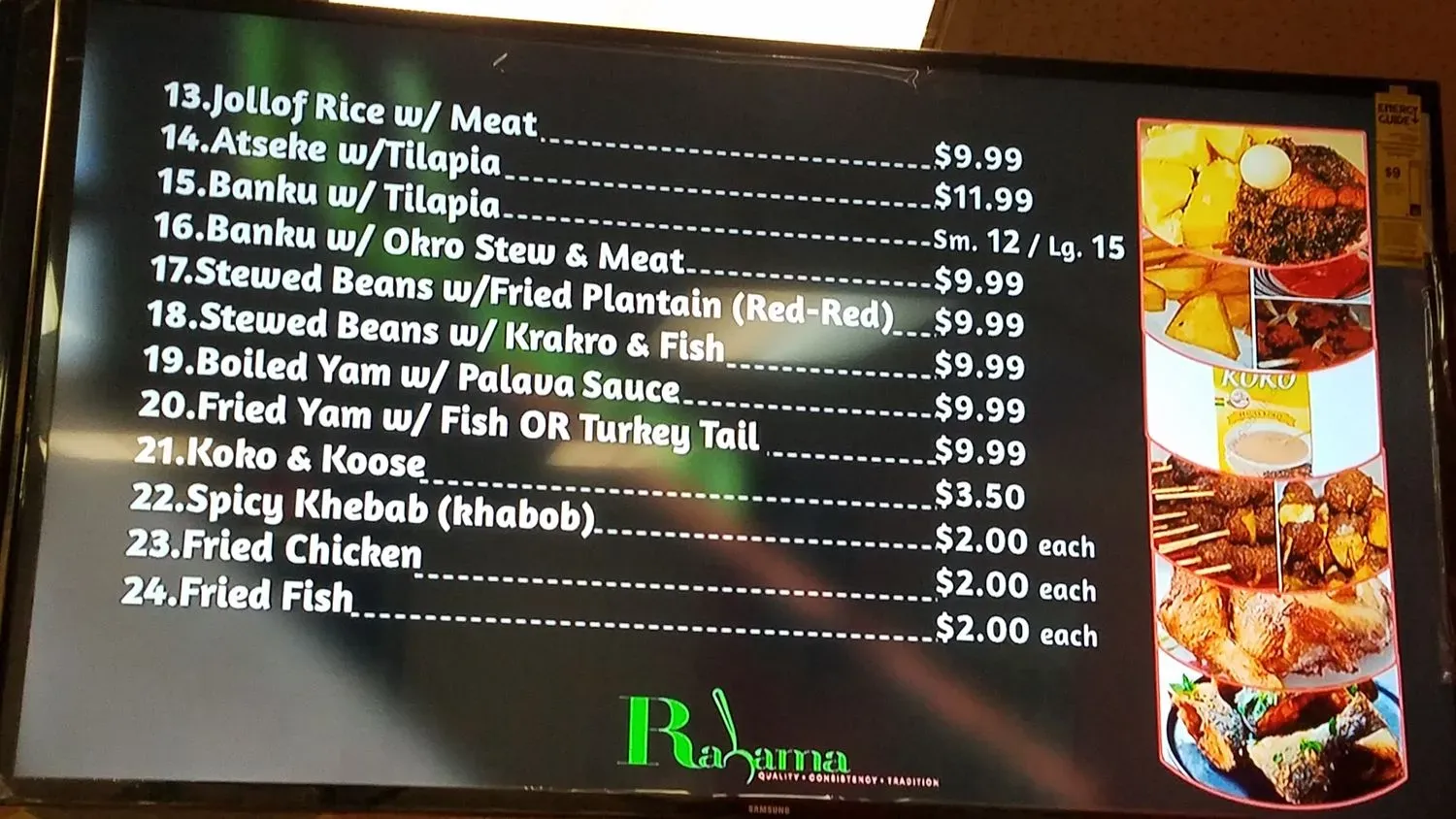 Menu 5