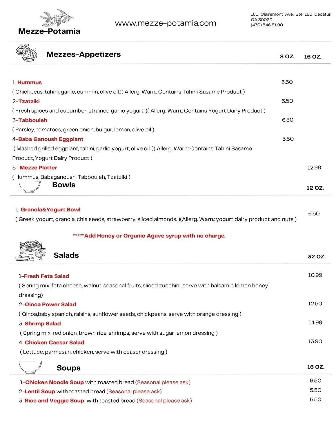 Menu 2