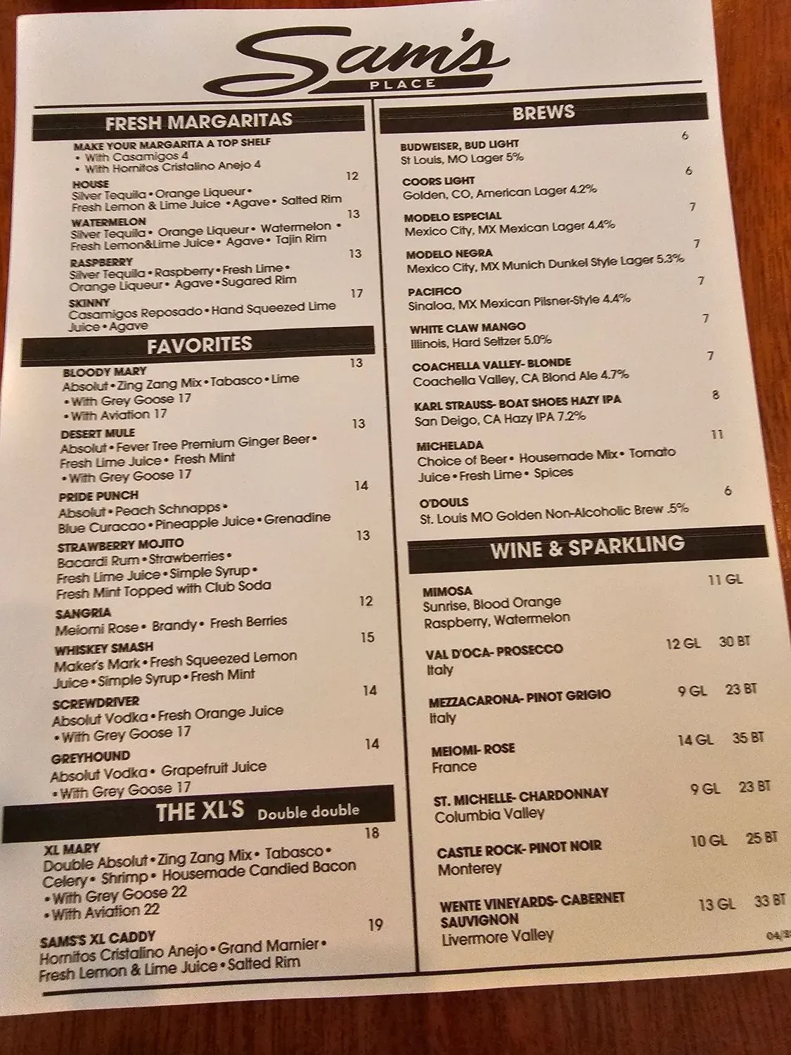 Menu 2