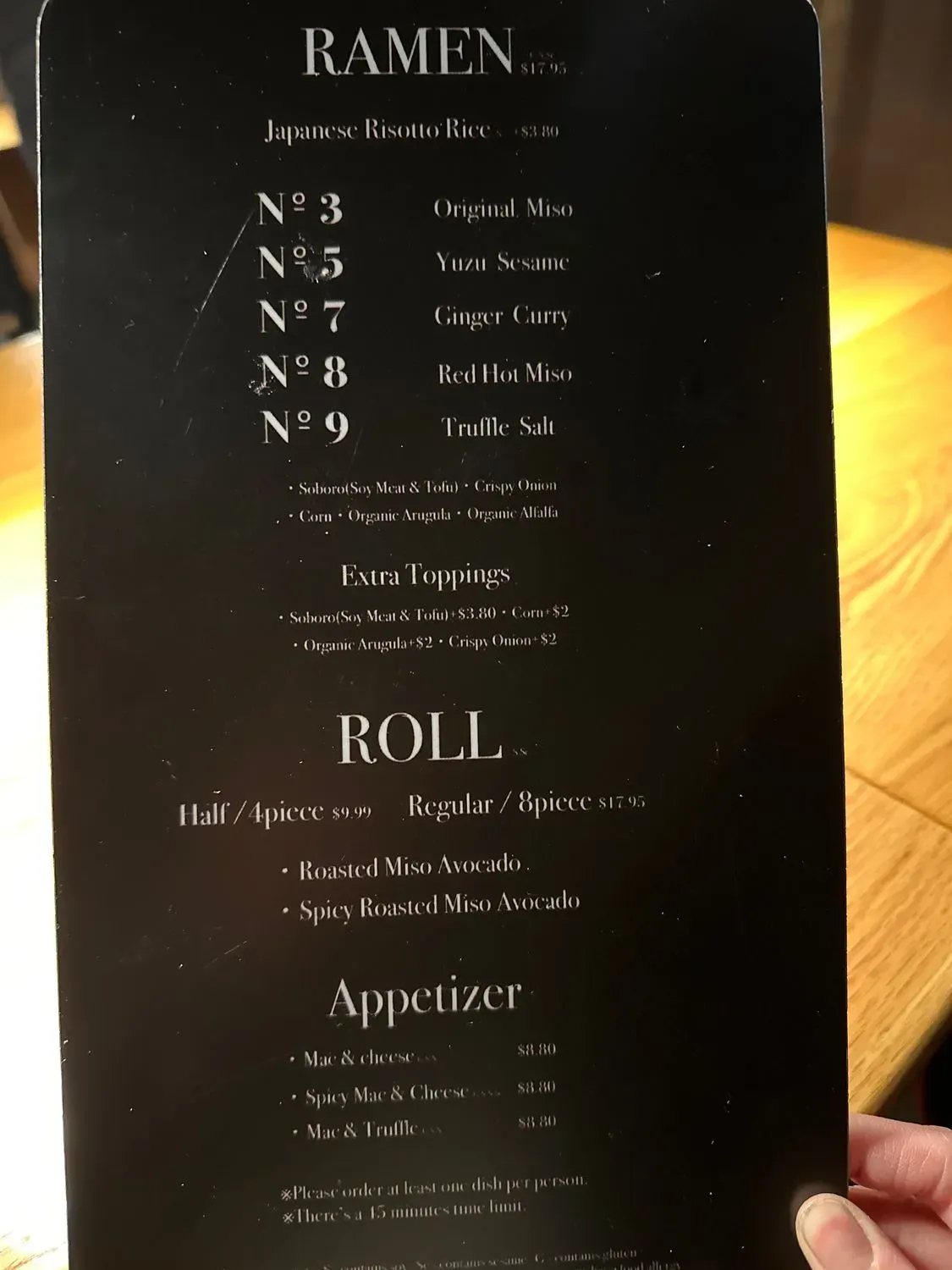 Menu 1