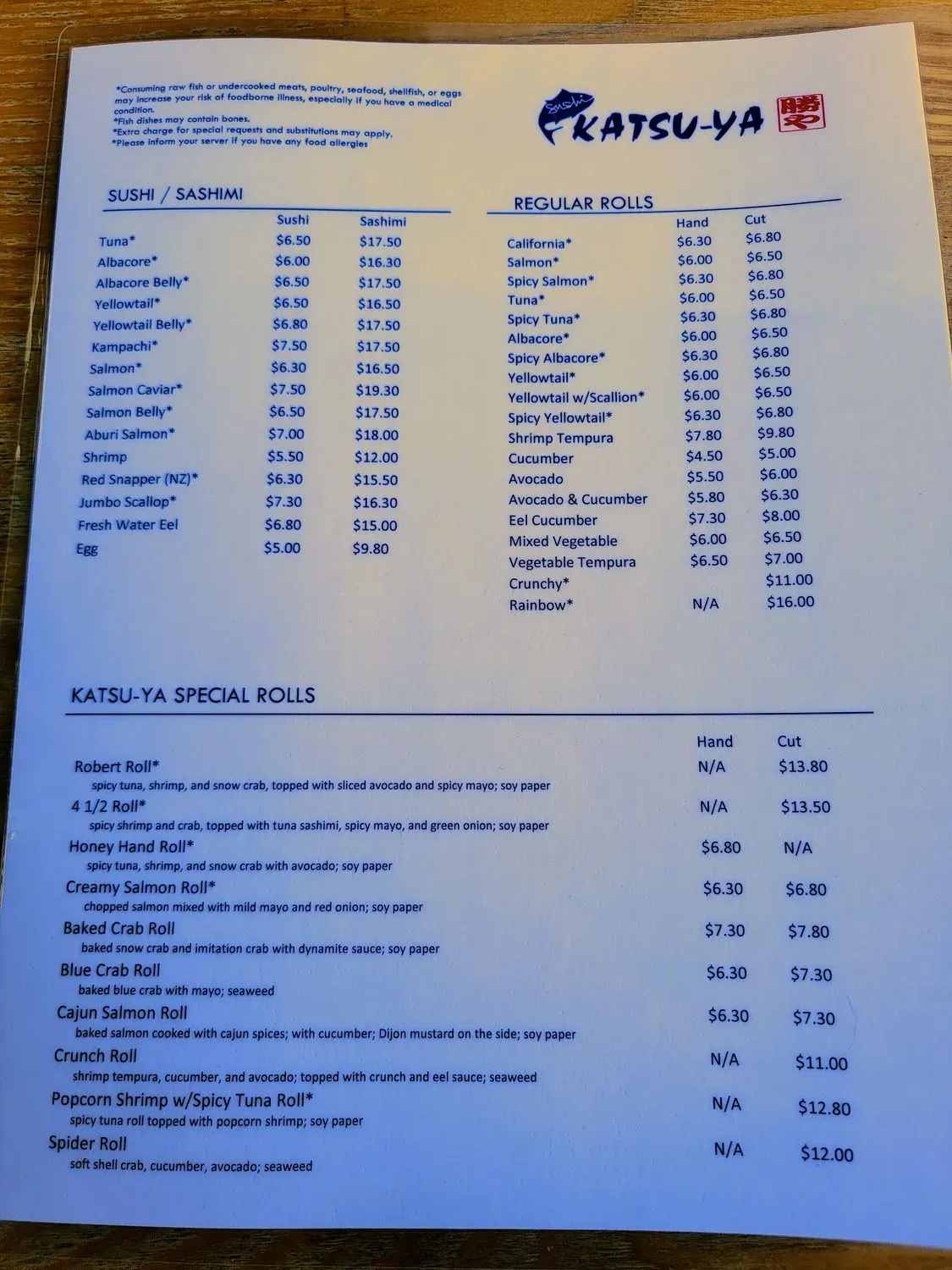 Menu 1