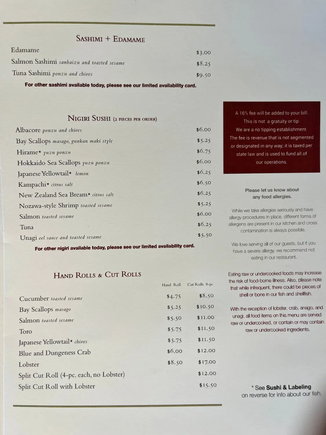 Menu 1