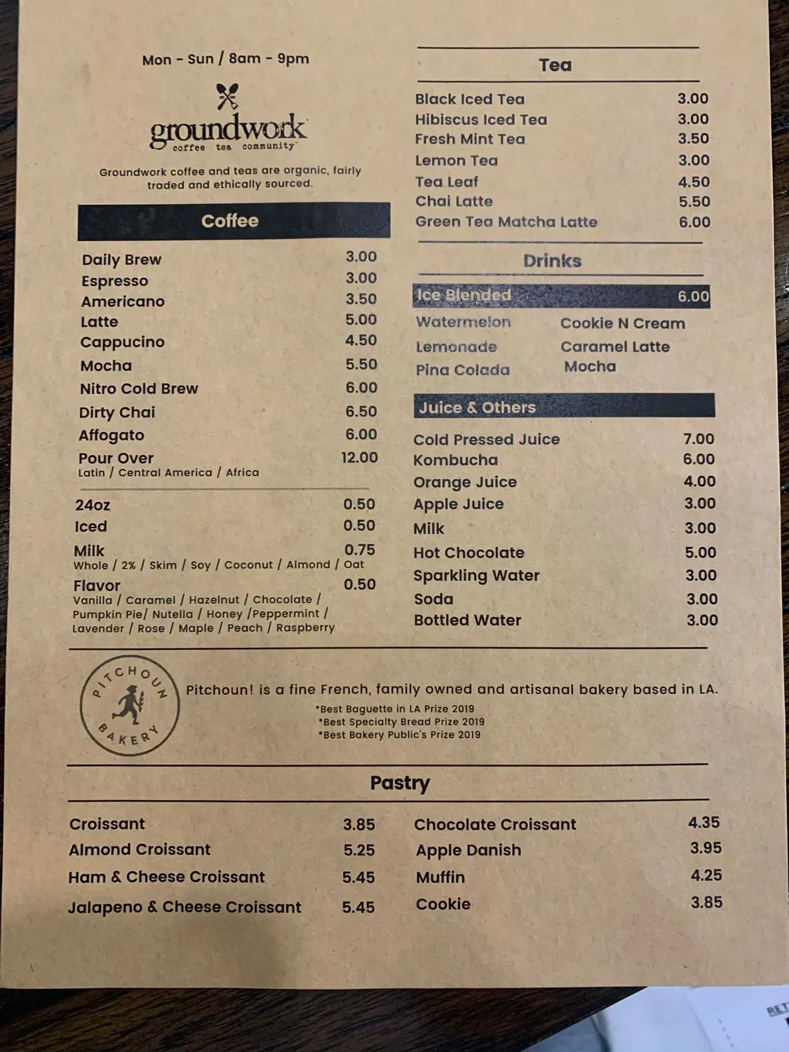 Menu 5