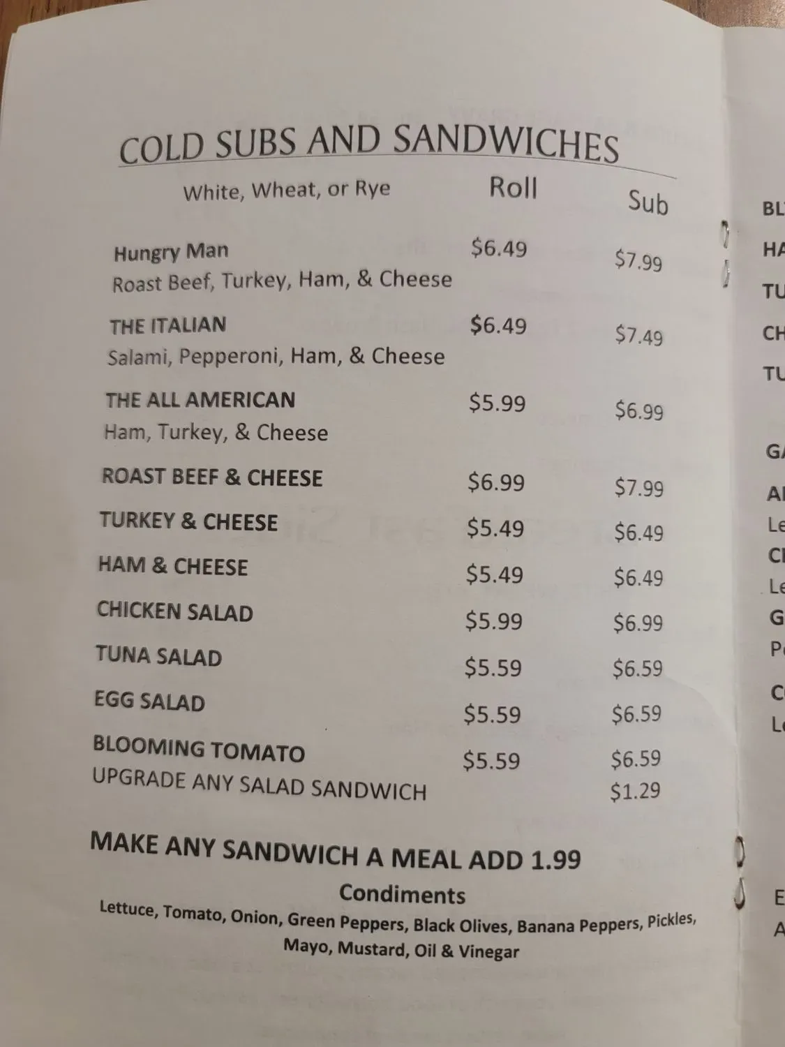 Menu 1