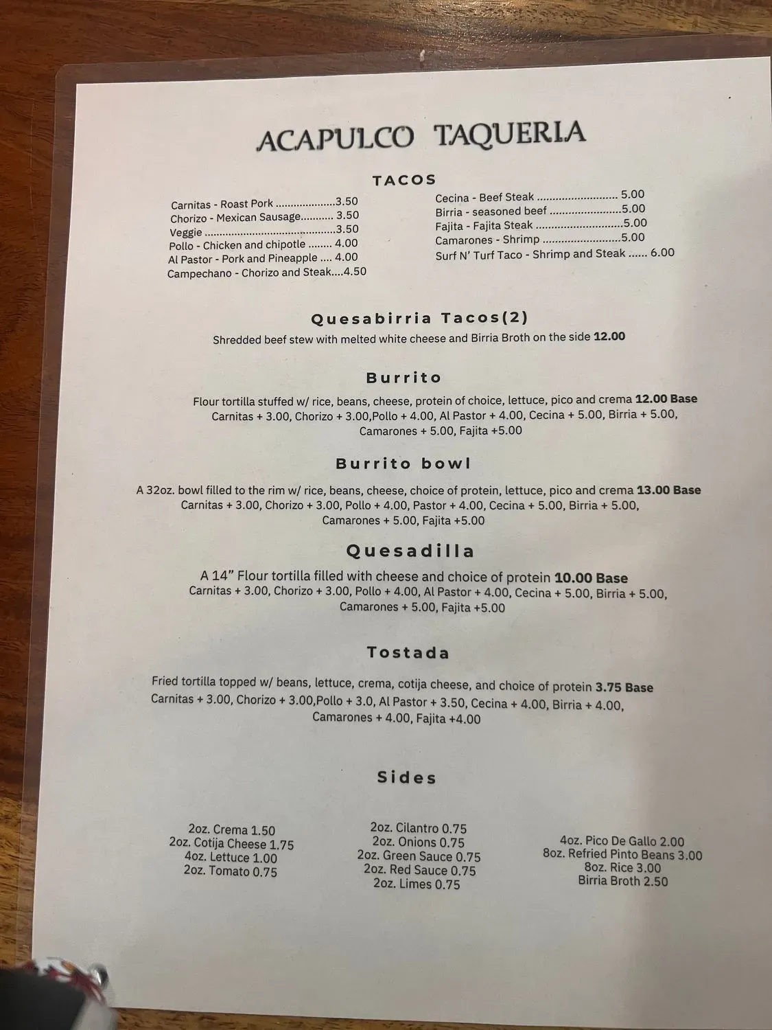 Menu 1