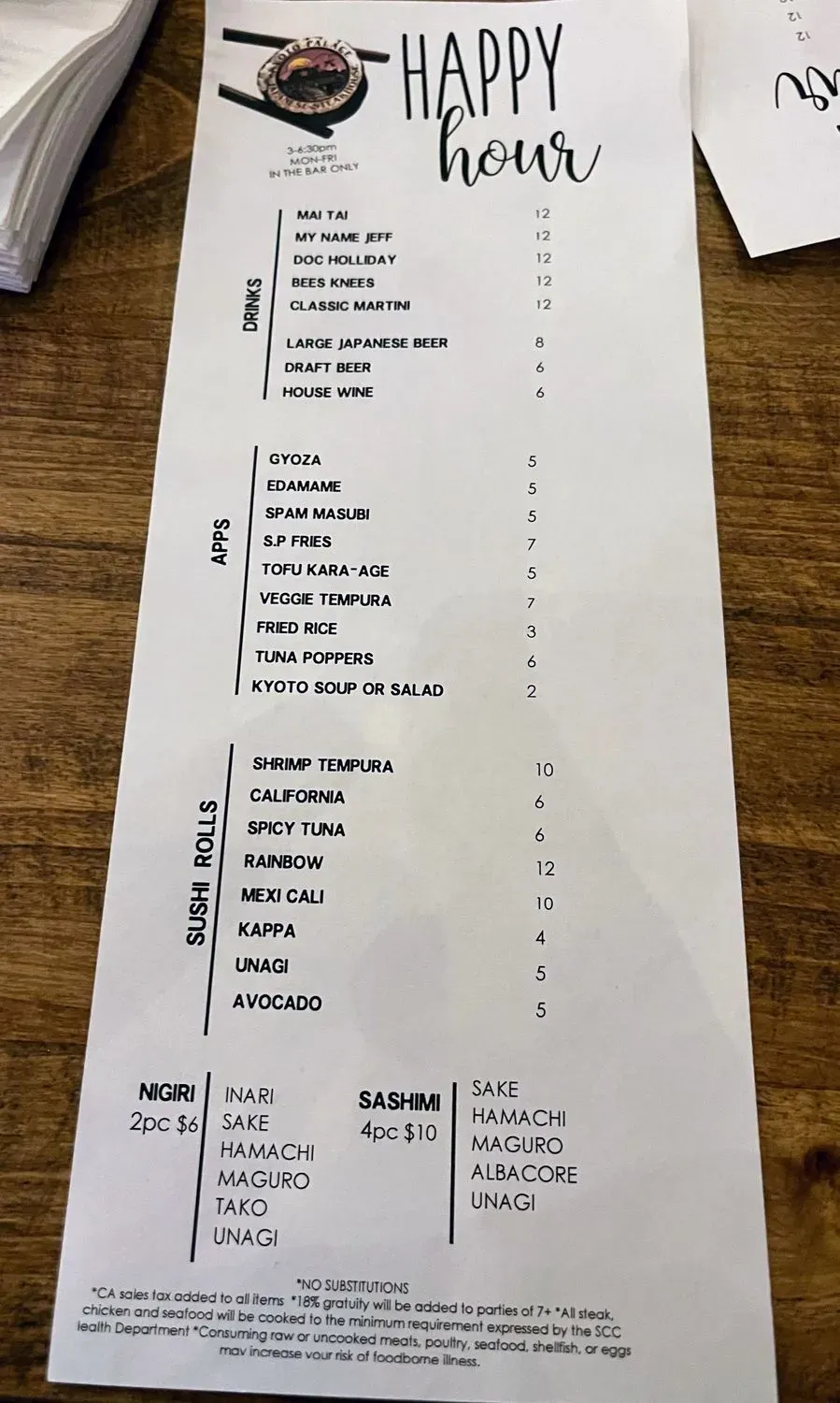 Menu 5