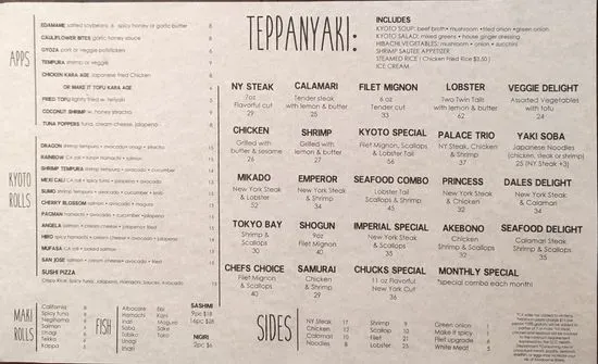 Menu 1