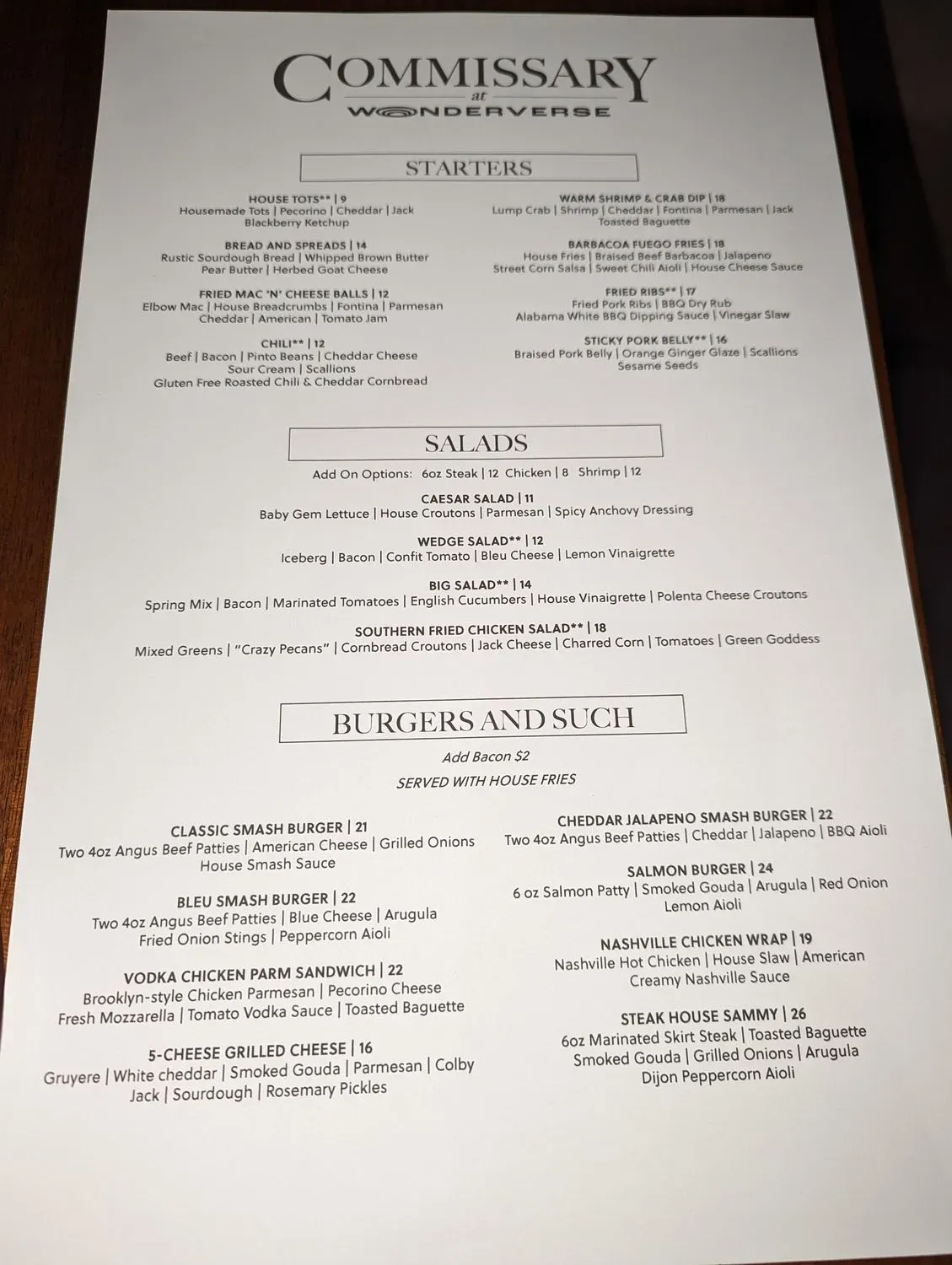 Menu 4