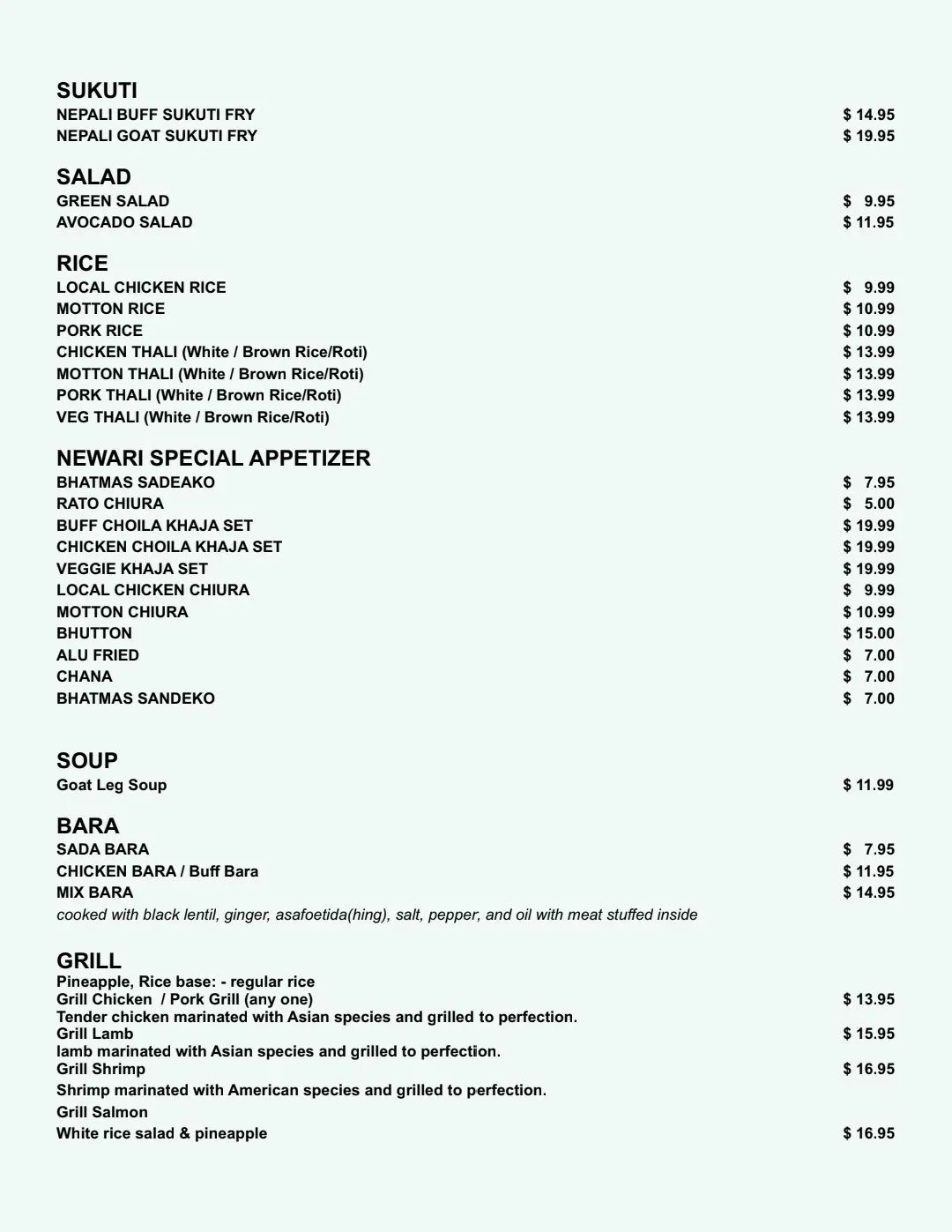 Menu 1