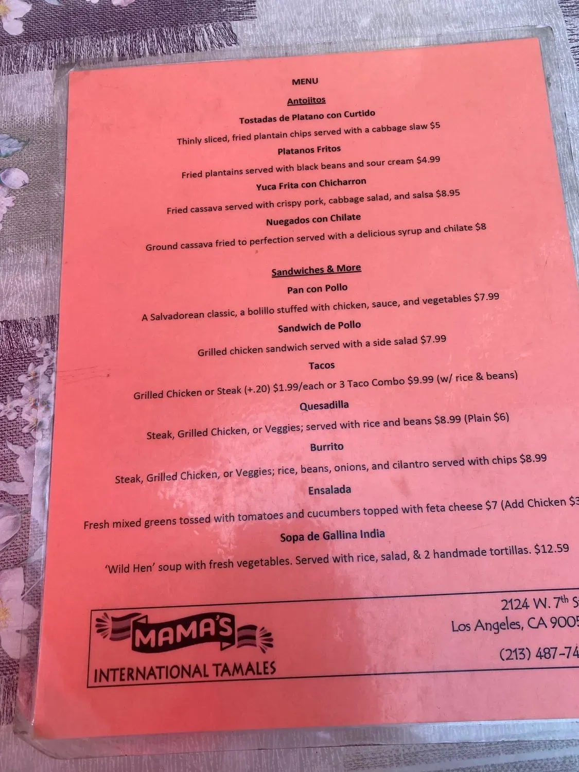 Menu 1