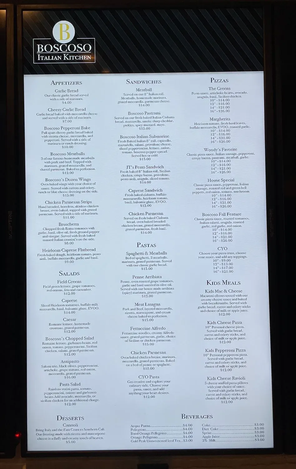 Menu 1