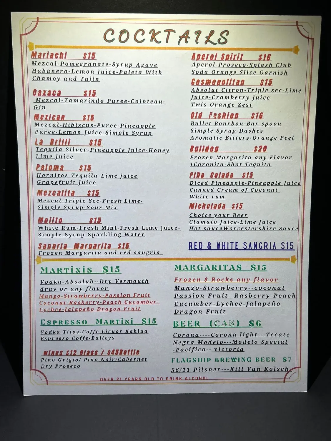 Menu 5