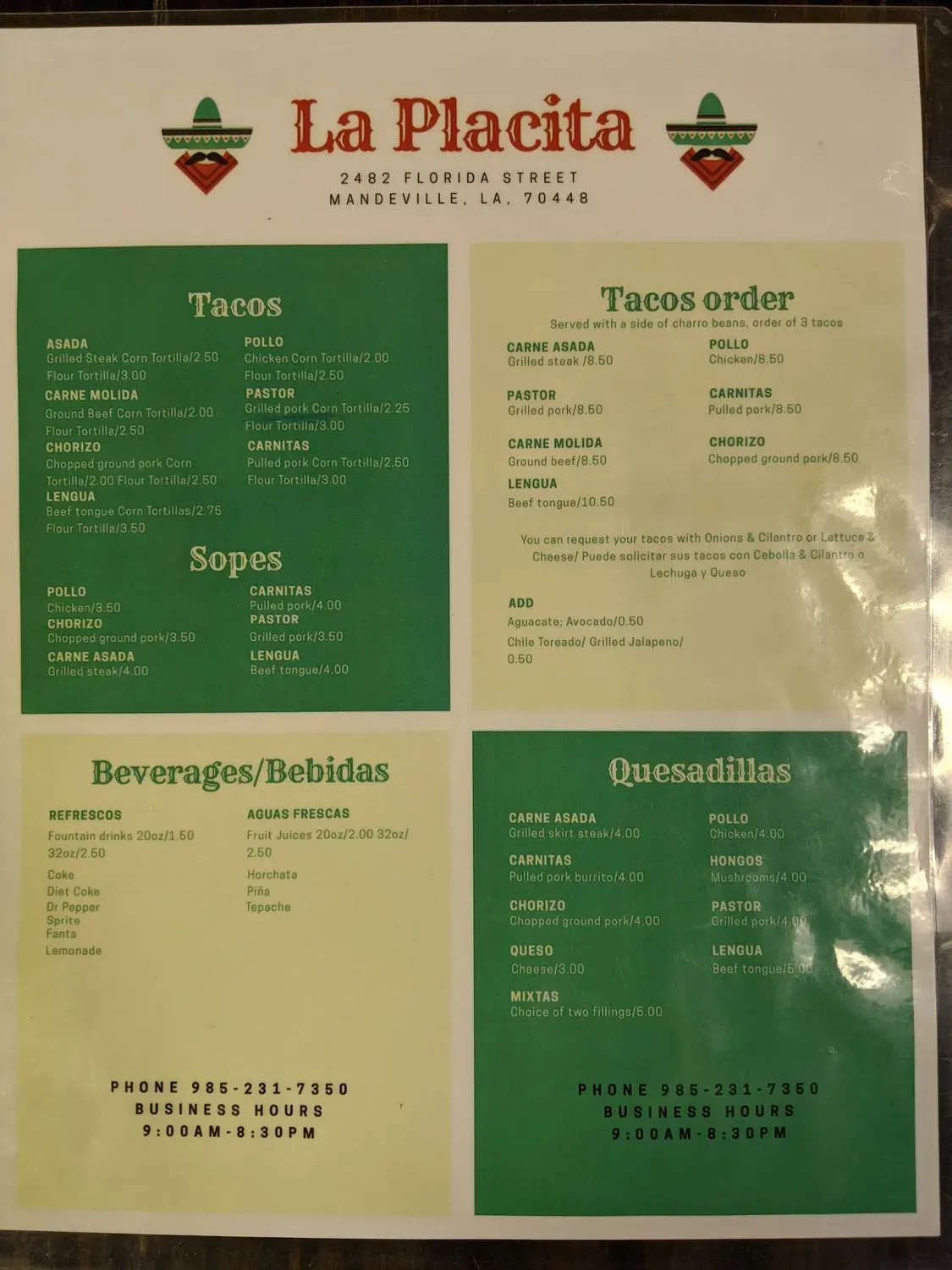 Menu 1