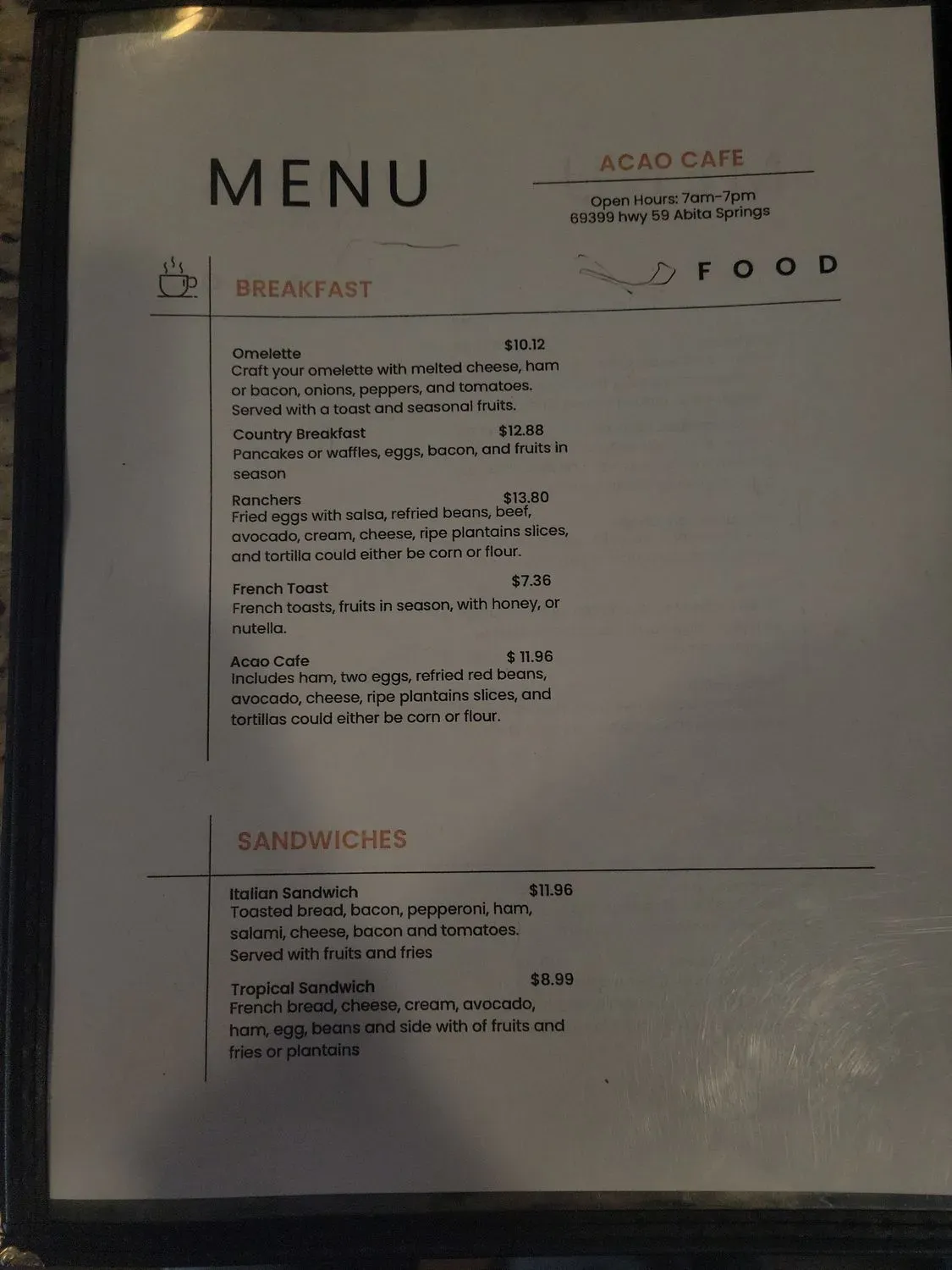 Menu 2