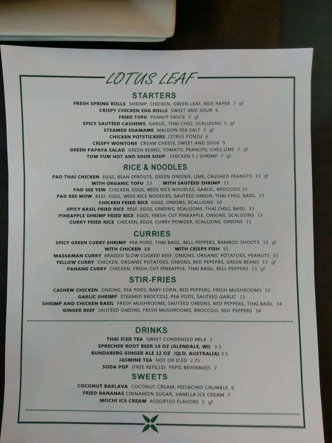 Menu 5