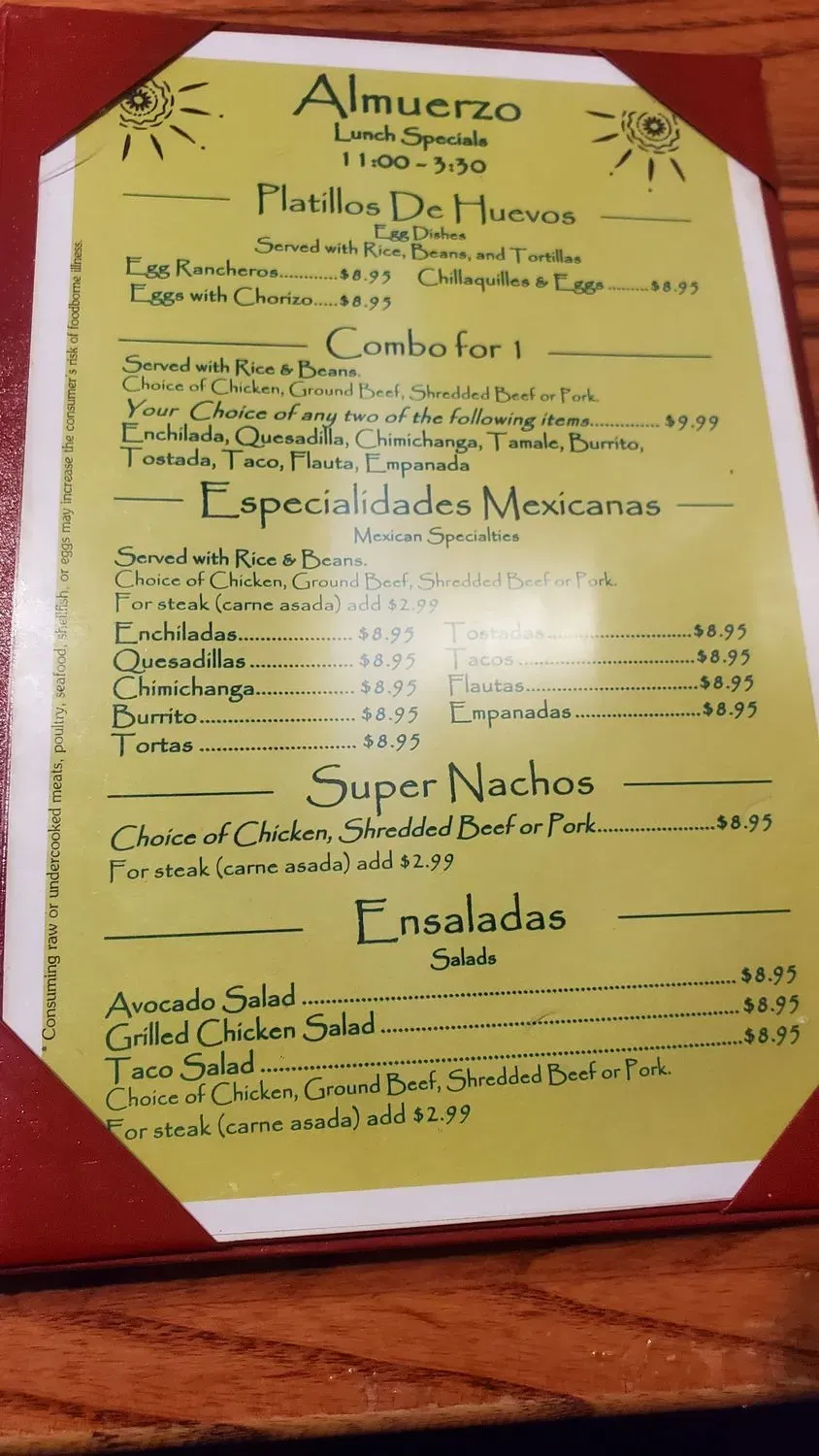 Menu 1