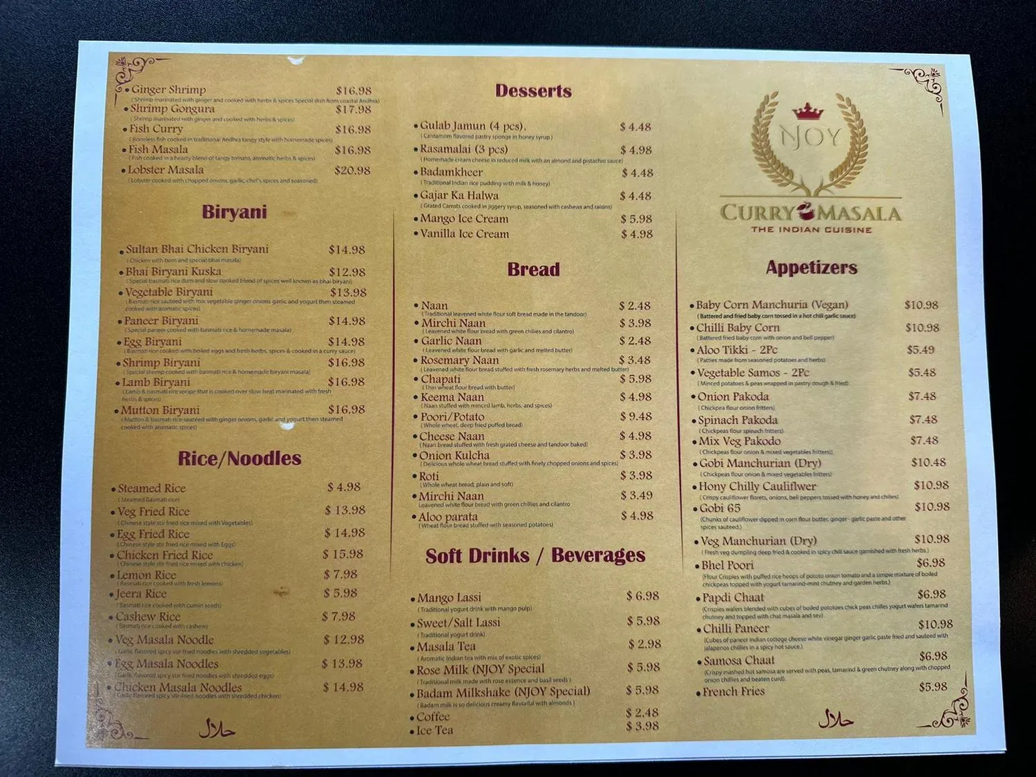 Menu 1