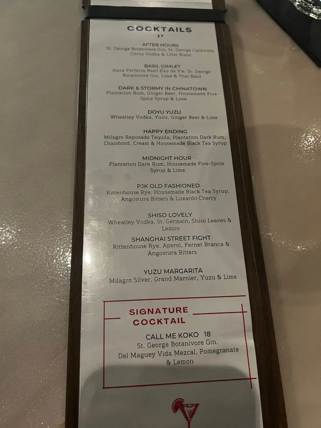 Menu 5