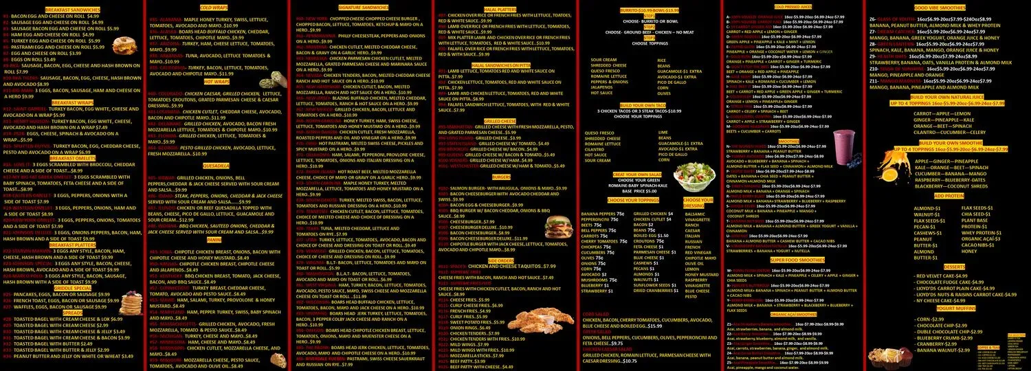 Johnson deli Menu - Updated November 2025