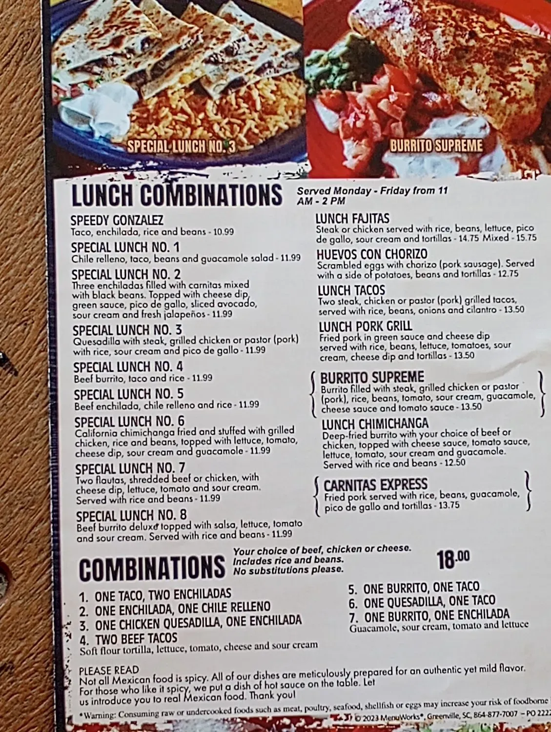 Menu 1