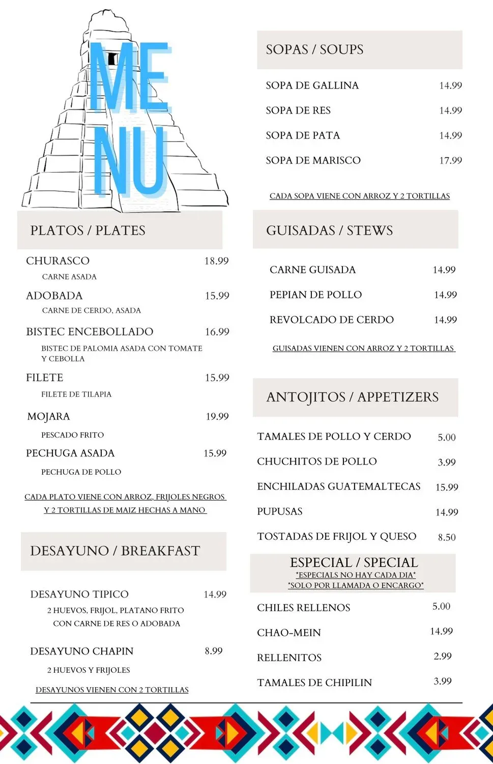 Menu 1