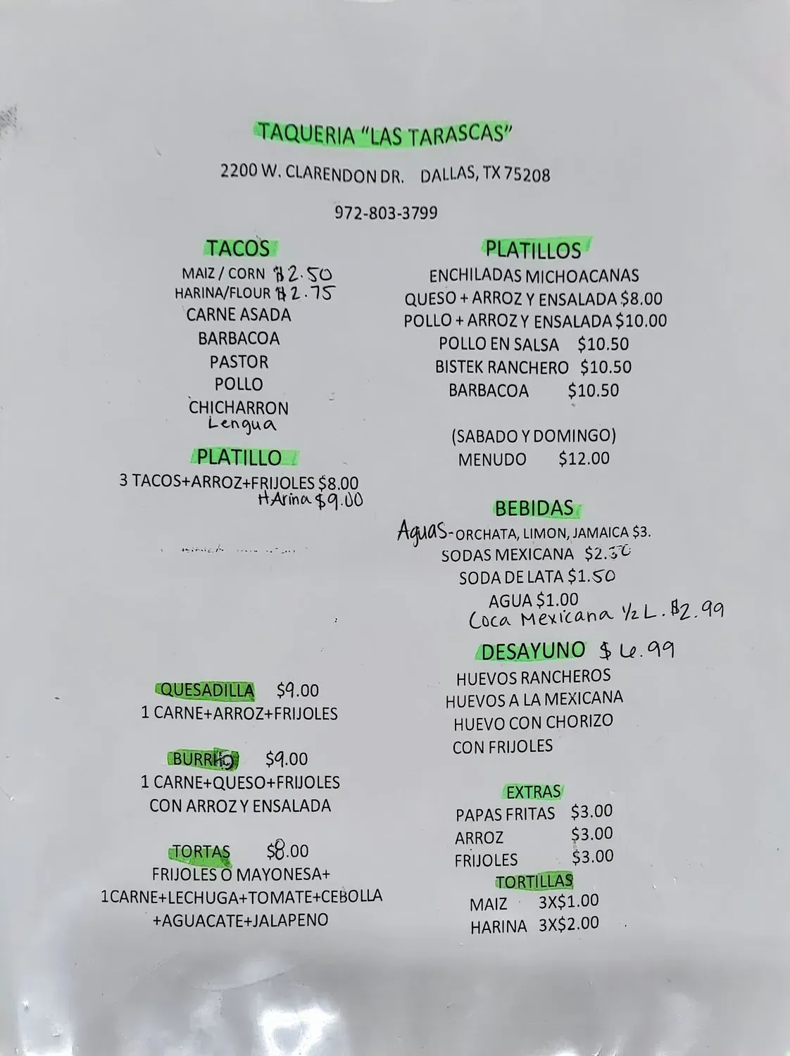 Menu 1