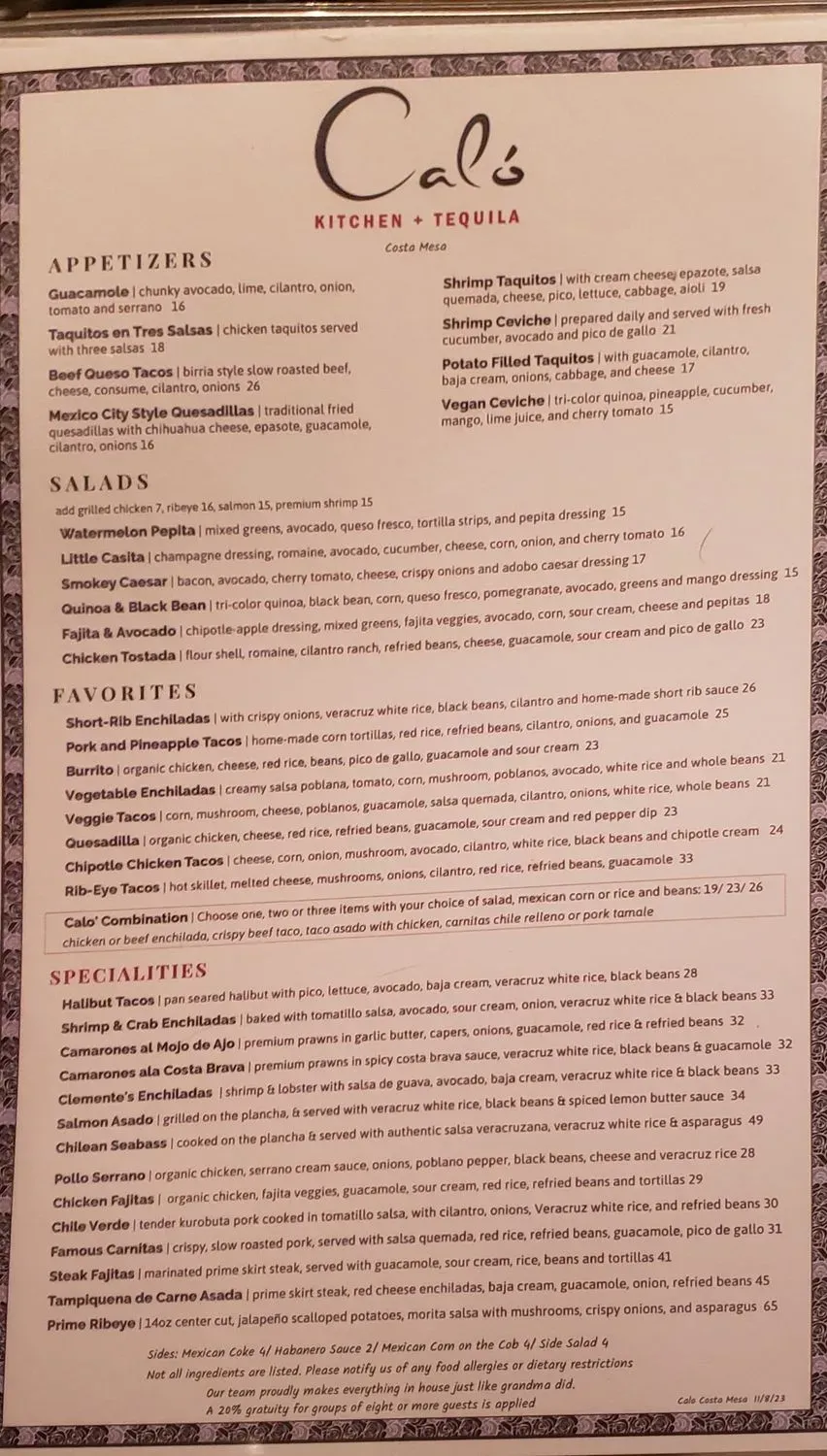 Menu 1