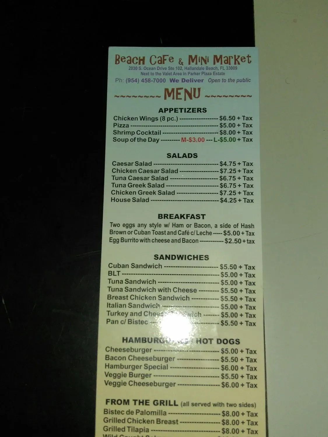 Menu 1