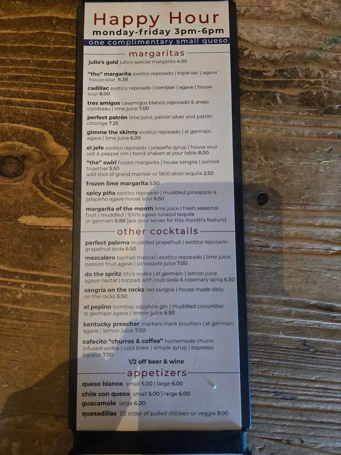 Menu 5