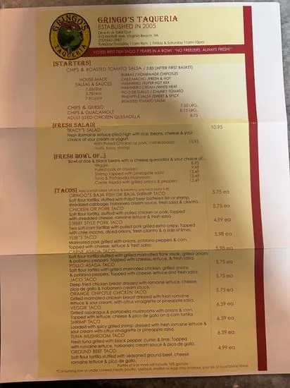 Menu 1