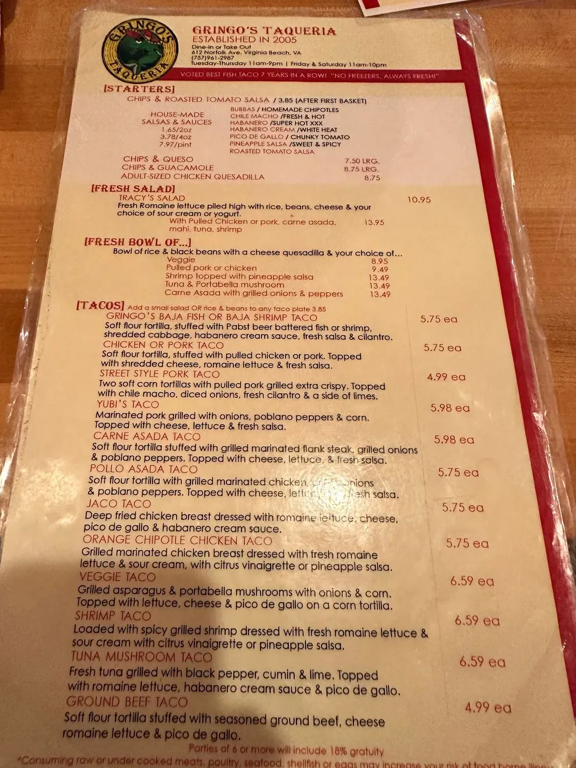 Menu 2