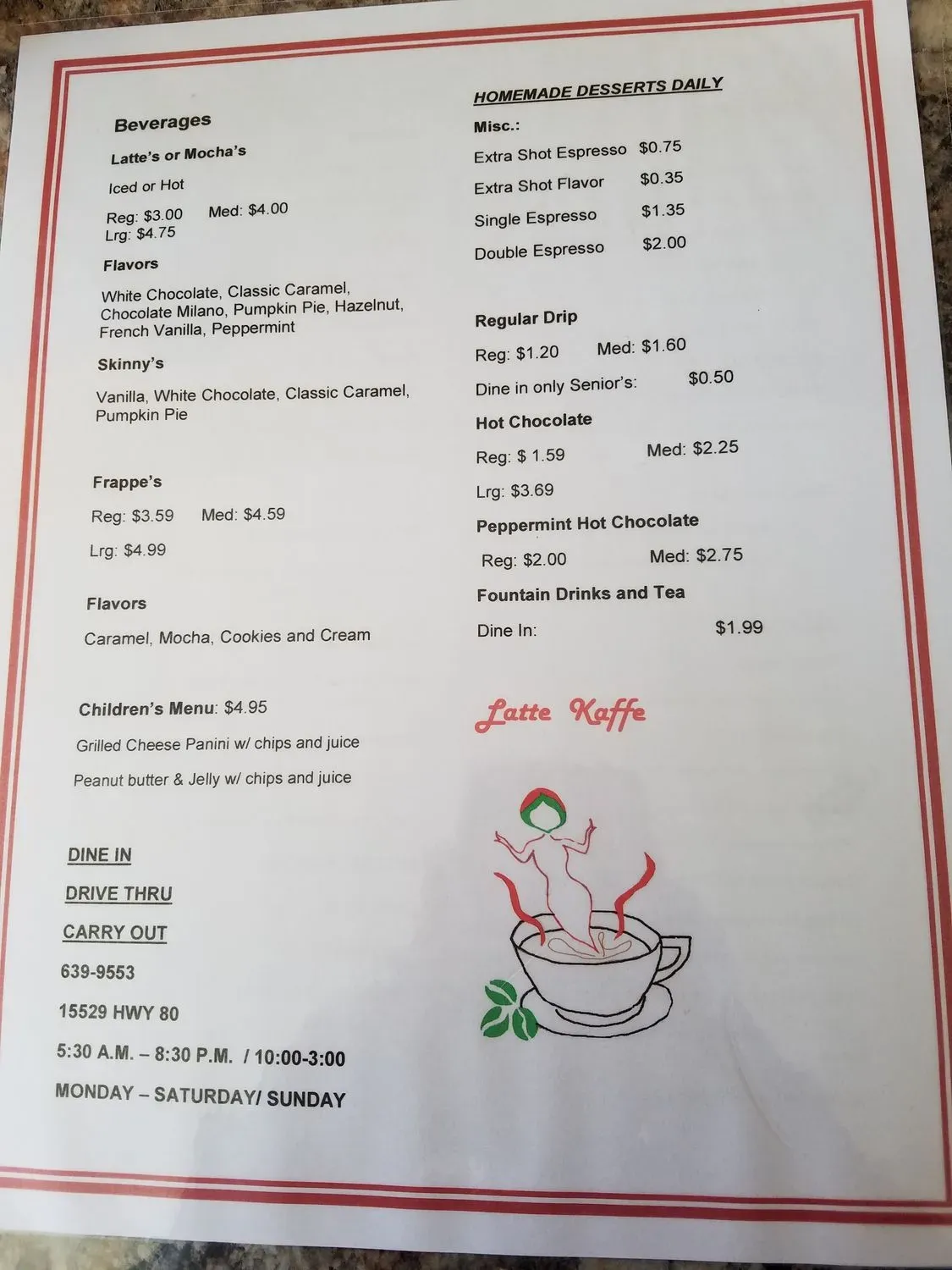 Menu 1