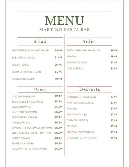 Menu 1