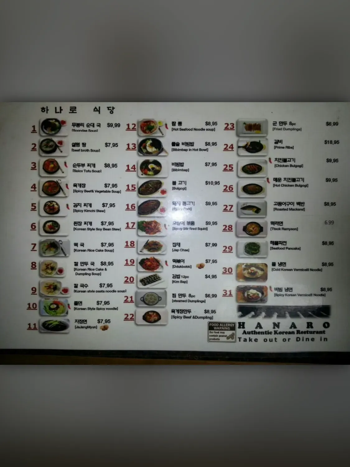 Menu 1