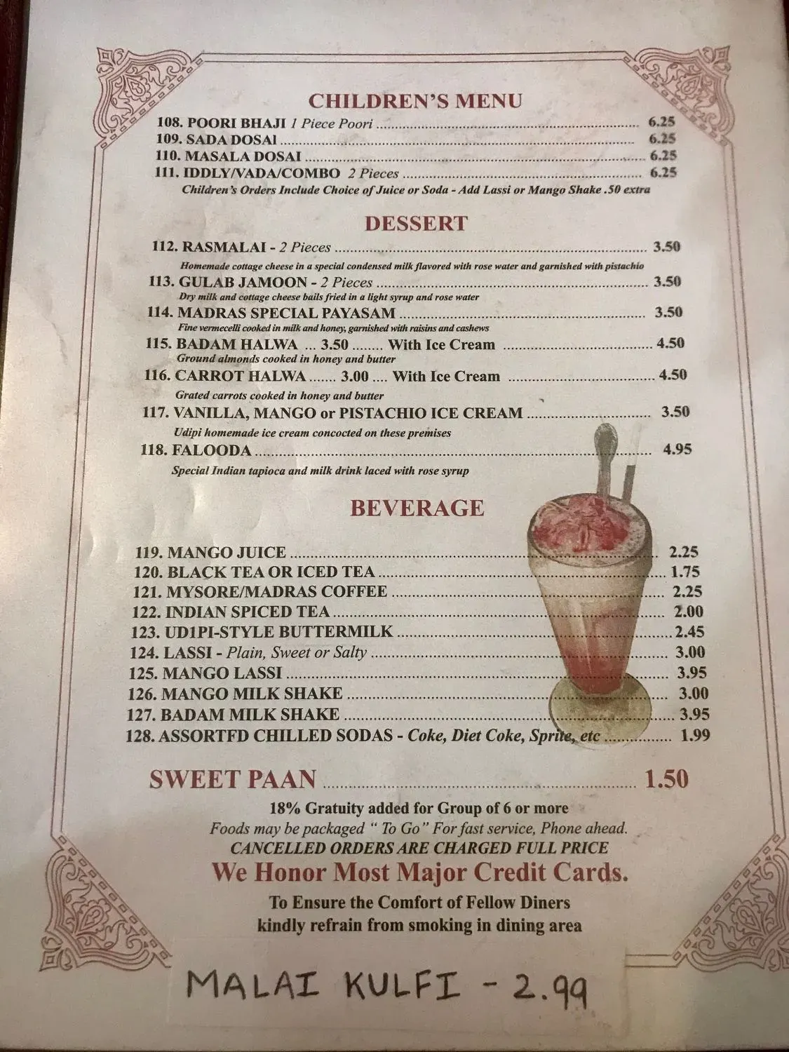 Menu 5