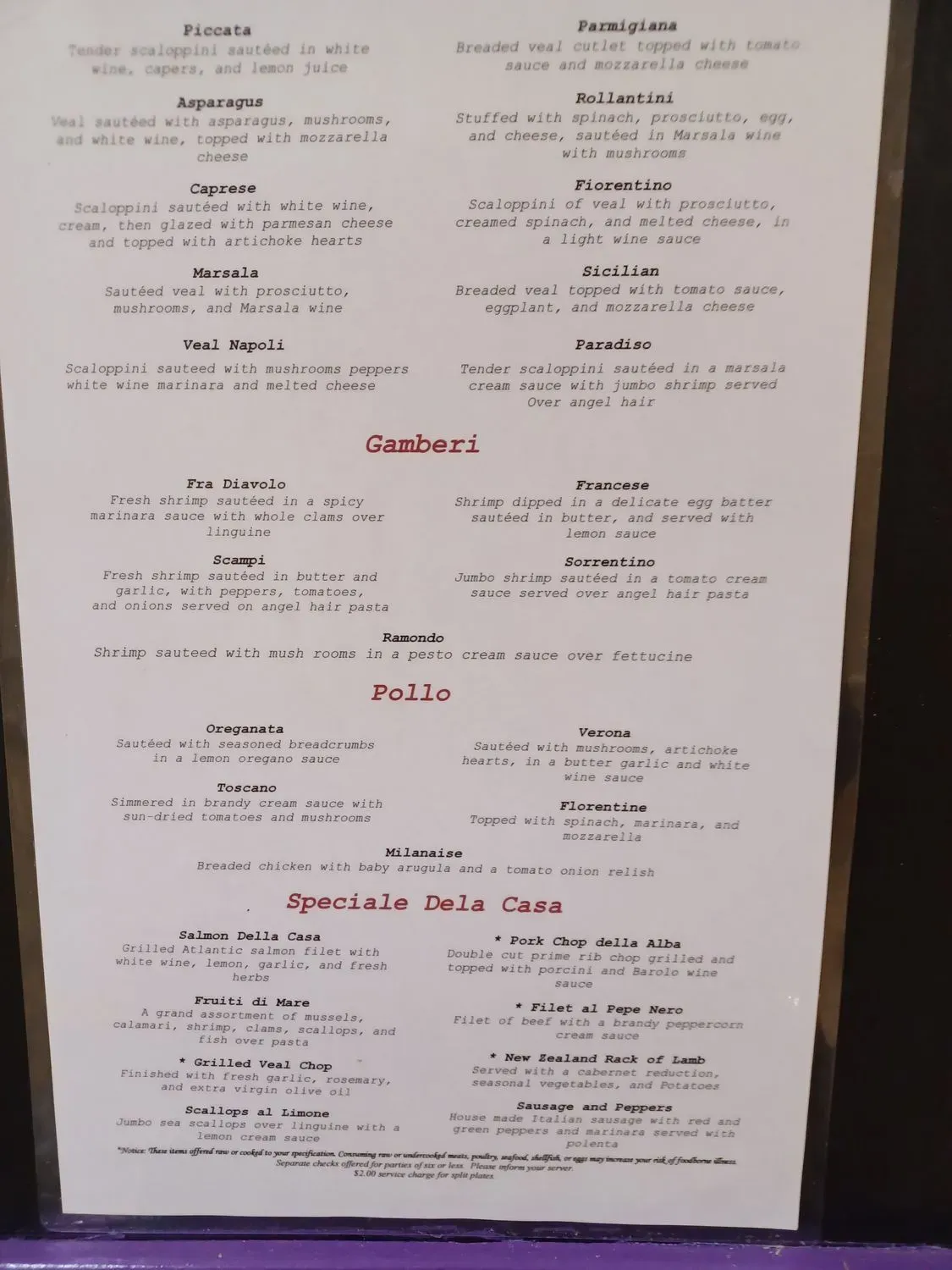 Menu 1