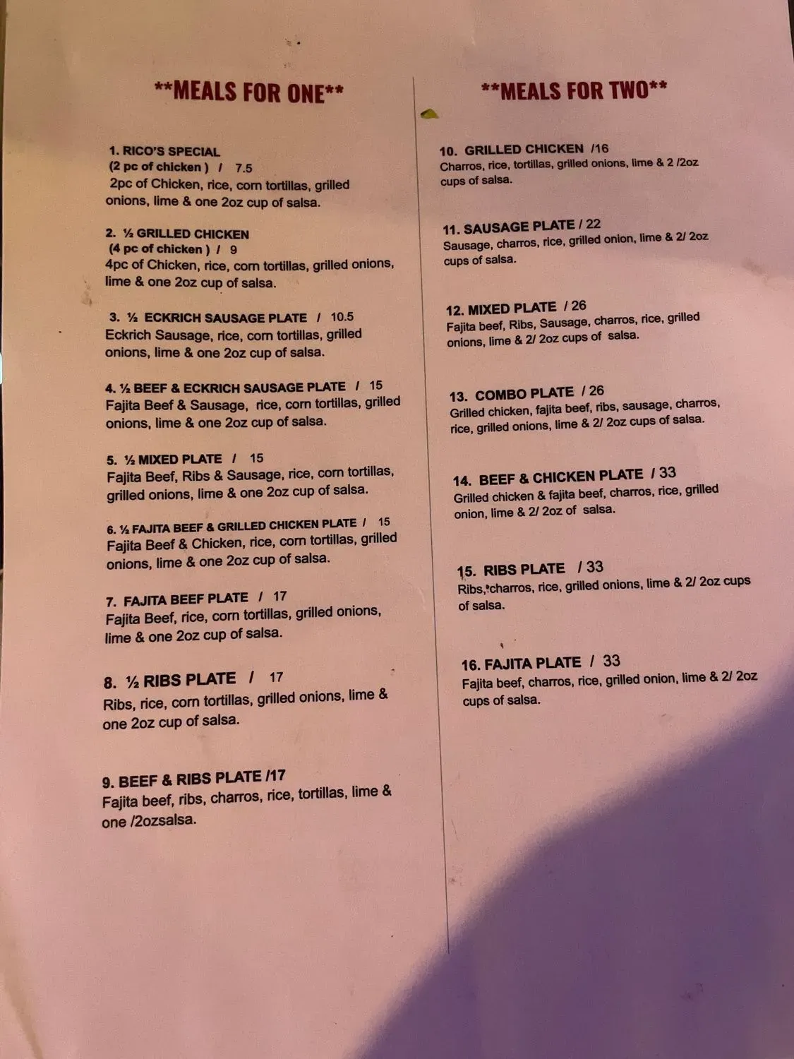 Menu 1