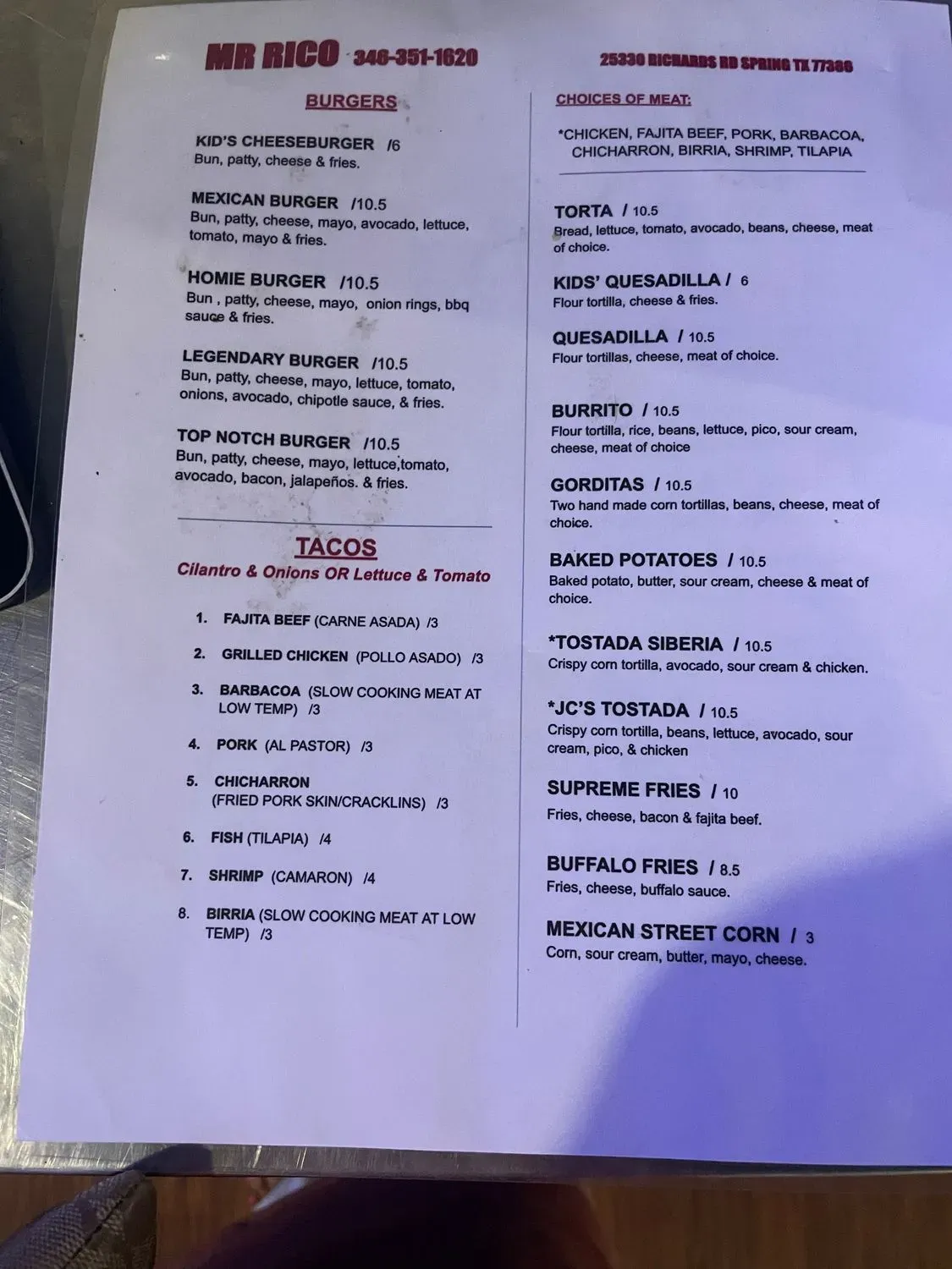 Menu 2