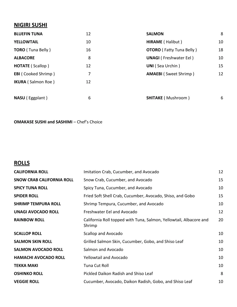 Menu 1