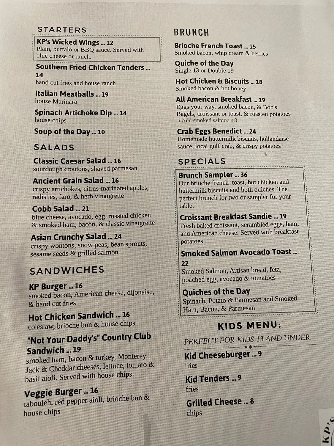 Menu 2