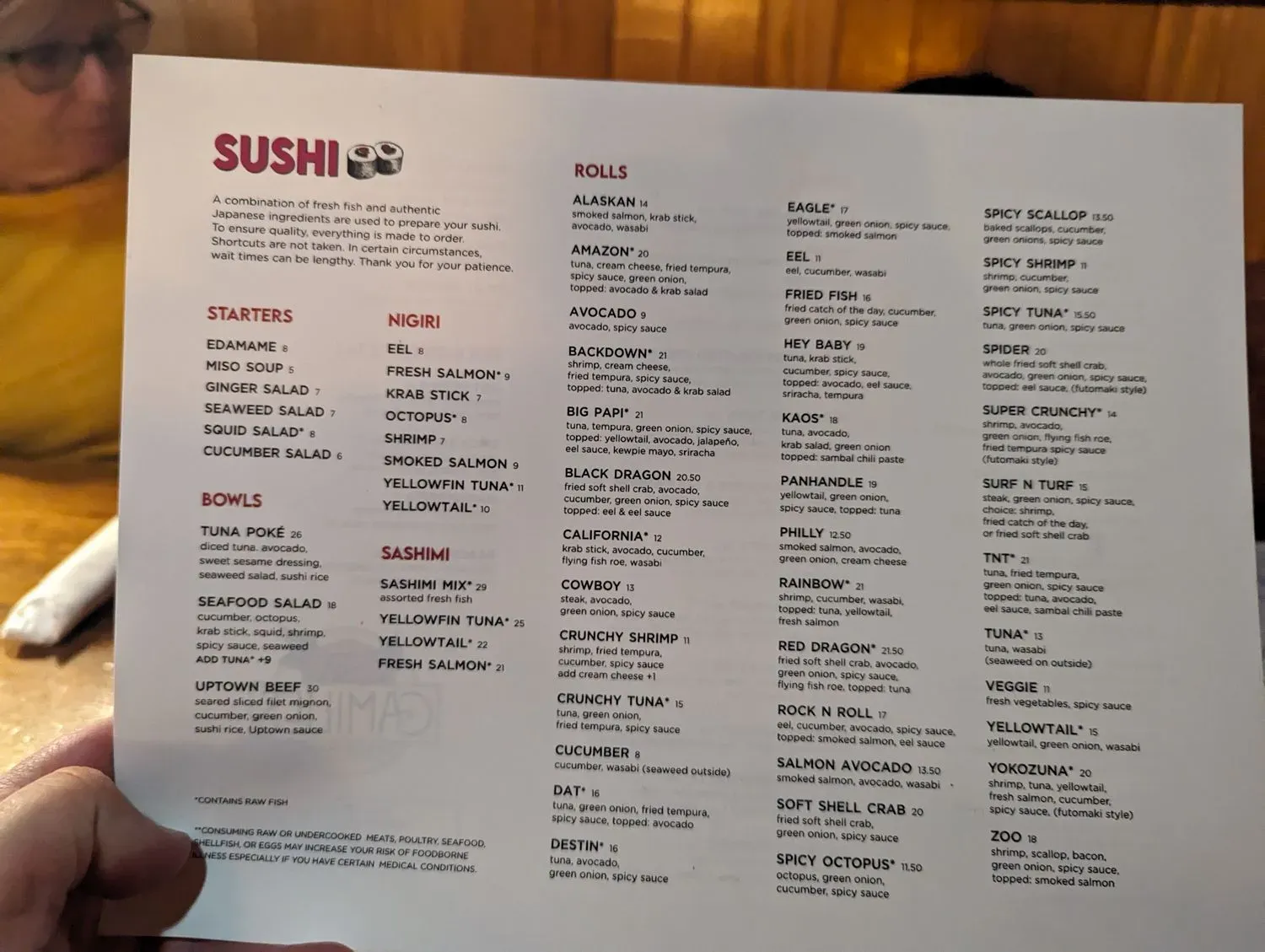 Menu 5