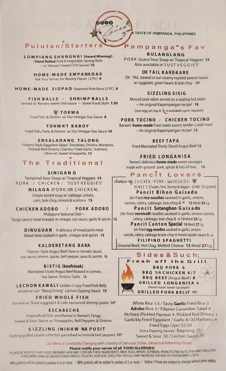 Menu 1