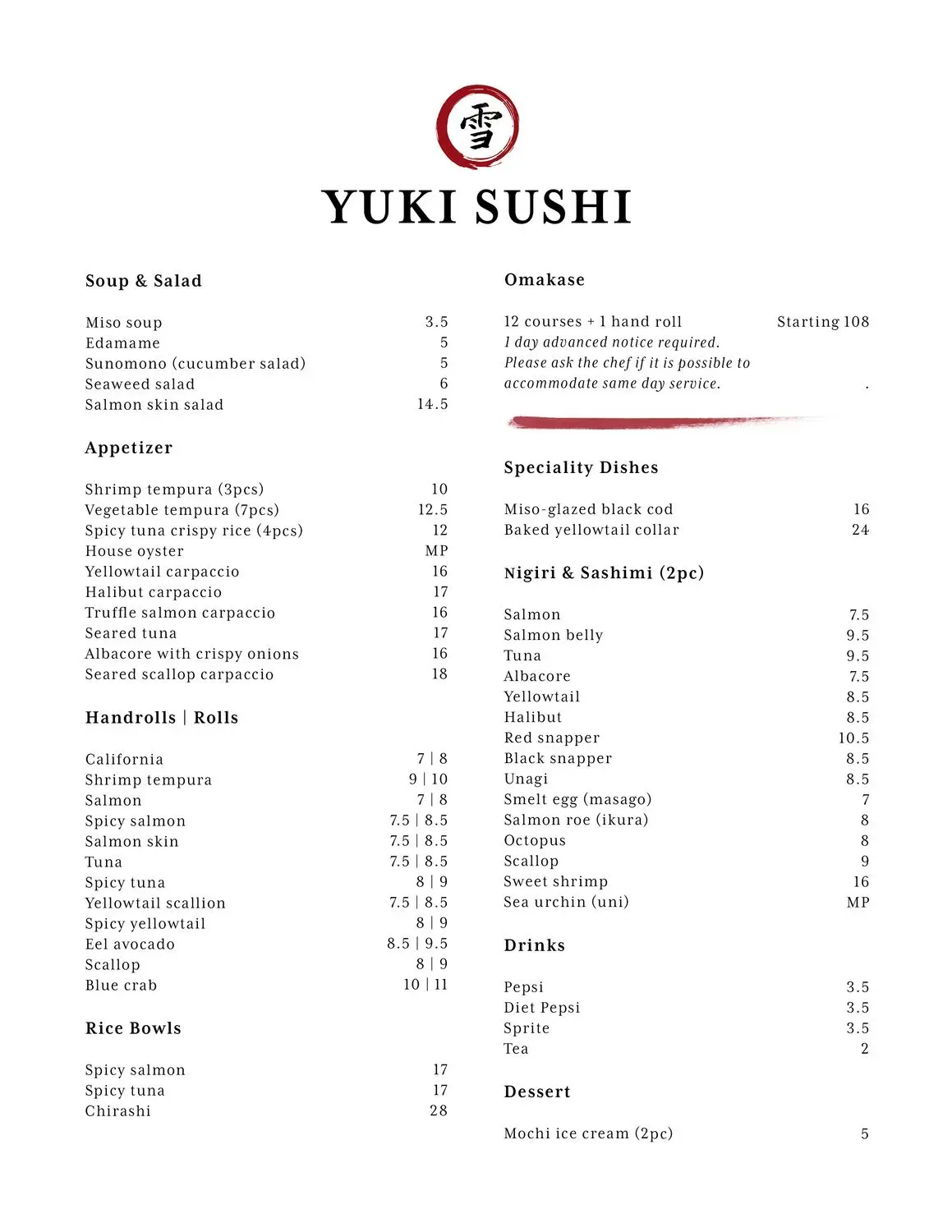 Menu 1