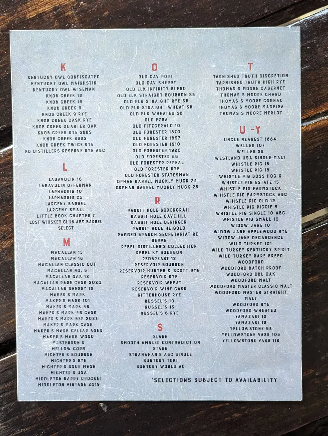 Menu 5