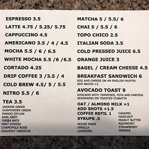 Menu 1